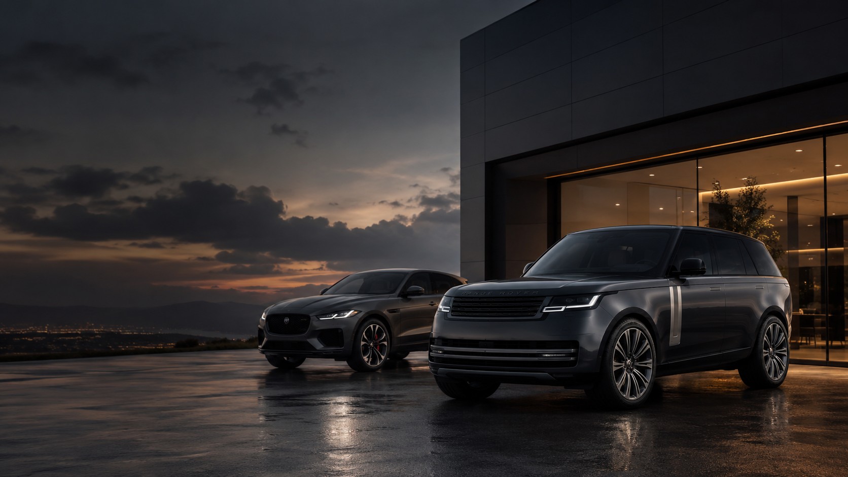 Автосалон My LR з автомобілями Land Rover, Range Rover та Jaguar у преміальному шоурумі